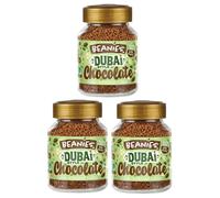 Beanies Dubai Style Chocolate Flavoured Instant Coffee 150g (3 x 50g Jars) - Sugar-Free, Low-Calorie, Vegan, Dairy-Free, Nut-Free, Quick Brew Freeze-Dried Coffee