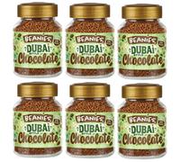 Beanies Dubai Style Chocolate Flavoured Instant Coffee 300g (6 x 50g Jars) - Sugar-Free, Low-Calorie, Vegan, Dairy-Free, Nut-Free