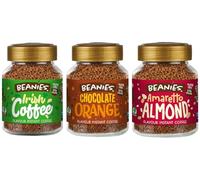 Beanies Flavoured Instant Coffee Jars 3x50g ; Amaretto Almond, Chocolate Orange & Irish Coffee