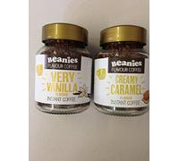 Beanies Instant Coffee 2 x 50g Jars ( Very Vanilla and Creamy Caramel)