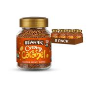 Beanies Instant Coffee Creamy Caramel Flavour, 400g 50g x 8 Pack - Sugar Free Instant Coffee, Plant Based Friendly, Rich Caramel Taste, Balanced Healthy Choice