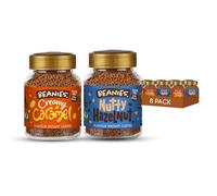 Beanies Instant Coffee Creamy Caramel x 4 Nutty Hazelnut x 4, 400g 50g x 8 Pack - Sugar Free Coffee, Low Calorie Drink, Vegan Friendly, Smooth Flavour Mix