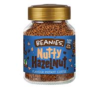 Beanies Instant Coffee Flavoured 50g, Freeze-Dried Granules, Quick & Easy to Brew, Nut-Free, Premium Taste,Rich in Flavour, Low-Calorie, Sugar-Free (50g, Nutty Hazelnut)
