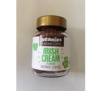 Beanies Instant Coffee Flavoured 50g, Freeze-Dried Granules, Quick & Easy to Brew, Nut-Free, Premium Taste,Rich in Flavour, Low-Calorie, Sugar-Free (50g, Irish Cream)