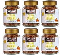 6X Beanies Creamy Caramel Flavoured Instant Coffee Jars: 50g per jar