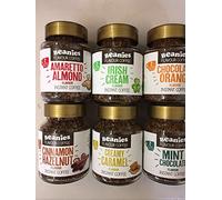 Beanies Instant Flavoured Coffee 6 x 50g Jars, Amaretto Almond, Irish Cream, Chocolate Orange, Cinnamon Hazelnut, Creamy Caramel, Mint Chocolate.