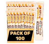 Beanies Maple Fudge Flavoured Instant Coffee Sticks - (Pack of 100 Single Serve Sachets) Sweet Maple Fudge Flavour