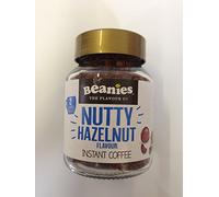 Beanies Instant Coffee Flavoured 50g, Freeze-Dried Granules, Quick & Easy to Brew, Nut-Free, Premium Taste,Rich in Flavour, Low-Calorie, Sugar-Free (50g, Nutty Hazelnut)