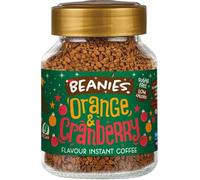Beanies Orange & Cranberry Instant Flavored Coffee, 50g (Pack of 1) | Bold & Adventurous Full-On Flavour, An Indulgent Sugar Free Taste Explosion - Low Calorie - Vegan & Gluten Free