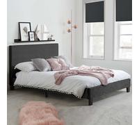 beano fabric king size bed in black crushed velvet