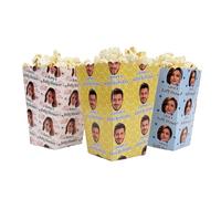 Beanprint Personalised Popcorn Box, Your Face On A Box, CUTOUT Ready, Party Accessory, Hen Parties, Stag do, Birthdays, Baby Showers (6 Popcorn Boxes)