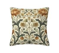 Beanstack Vintage Floral Pillow Covers Sage Green Throw Pillows William Morris Botanical Flower Art Decorative Pillow Cases Outdoor Decor Farmhouse Linen Cushion Case for Couch Sofa 18x18 Inch
