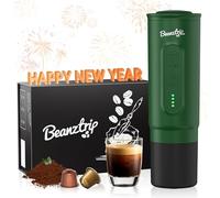 BeanzTrip H02PRO Portable Electric Espresso Maker, Travel Coffee Machine Compatible with NS Capsule & Ground Coffee, Self-heating 20Bar Mini Espresso Machine for Office, Camping, Hiking, with Gift Box