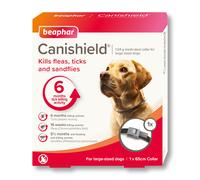 Beaphar - Canishield Medicated Flea & Tick Collar for Large Dogs - Kills Fleas, Ticks & Sandflies - 4-6 Months Long-Lasting Protection - Vet Strengt