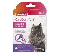 Beaphar CatComfort Calming Spot-On for Cats, Fast‑Acting (15 min) Anxiety Relief, 3 Pipettes