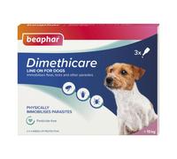 Beaphar - Dimethicare Line-On Flea & Tick Control for Small Dogs up to 15kg - 3 pipettes - Physically Immobilises Fleas, Ticks & Other Parasites - P