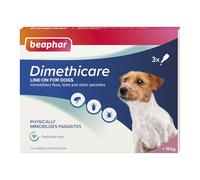 Beaphar - Dimethicare Line-On Flea & Tick Control for Small Dogs up to 15kg - 3 pipettes - Physically Immobilises Fleas, Ticks & Other Parasites - Pesticide-Free - For Small Dogs from 12 weeks old