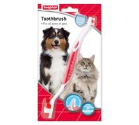 Beaphar - Double-Ended Toothbrush - Dental Care for Dogs & Cats - Targets Hard-to-Reach Areas - Helps Prevent Bad Breath & Combat Plaque - Suitable f