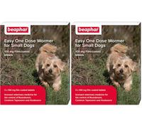 Beaphar - Easy One Dose Worming Tablets For Small Dogs - For Dogs Over 12 weeks Old & Weighing 2-6kg - Kills Roundworms, Tapeworms & Hookworms - Veterinary medicine - Easy-To-Give - 3 Tablet Pack