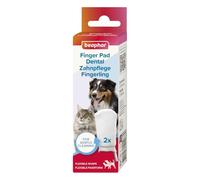 Beaphar - Finger Pad - Dental Care for Cats & Dogs - Soft, Textured Finger Pad - for Gentle and Precise Teeth Cleaning - Reusable Pet Dental Pads - Ideal for Sensitive & Young Pets - 2 Brush Pack