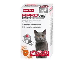 beaphar FIPROtec® COMBO Flea & Tick Spot-On for Cats - 6 pipettes