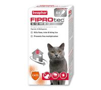 Beaphar - FIPROtec COMBO for Cats - 6 pipettes - Kills Fleas, Flea Eggs, Flea Larvae & Ticks - Stops Fleas Multiplying on Pet and in Home - Vet Stre
