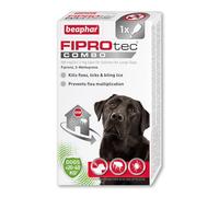 Beaphar - FIPROtec® COMBO for Large Dogs (20-40kg) - 1 pipette - Kills Fleas, Flea Eggs, Flea Larvae & Ticks - Stops Fleas Multiplying on Pet and in Home - Vet Strength Dog Flea Treatment