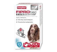 Beaphar - FIPROtec® COMBO for Medium Dogs (10-20kg) - 6 pipettes - Kills Fleas, Flea Eggs, Flea Larvae & Ticks - Stops Fleas Multiplying on Pet and in Home - Vet Strength Dog Flea Treatment