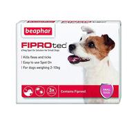 Beaphar® FIPROtec® Kill Flea Ticks Spot On Drop Treatment Protection for Small Medium Large XL Dogs Puppies (3 Treatments, Dog (Small 5-10kg))