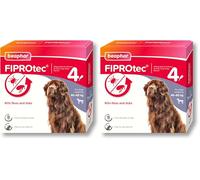 Beaphar - FIPROtec Spot-On Flea & Tick Treatment for Extra Large Dogs 40-60kg - 4 Pipettes - Kills Fleas & Ticks - Veterinary Medicine - Easy to Apply Monthly - For Dogs & Puppies from 8 Weeks Old