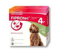 Beaphar - FIPROtec Spot-On Flea & Tick Treatment for Large Dogs 20-40kg - 4 Pipettes - Kills Fleas & Ticks - Veterinary Medicine - Easy to Apply Monthly - Suitable for Dogs & Puppies from 8 Weeks
