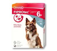 Beaphar FIPROtec Spot-On Flea & Tick Treatment for Medium Dogs (10-20 kg) - 6 pipettes