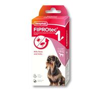Beaphar - FIPROtec Spot-On Flea & Tick Treatment for Small Dogs 2-10kg - 1 Pipette - Kills Fleas & Ticks - Veterinary Medicine - Easy to Apply Monthly - Suitable for Dogs & Puppies from 8 Weeks