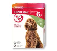 Beaphar - FIPROtec Spot-On for Large Dogs (20-40kg) - Kills Fleas & Ticks - Vet Strength Treatment - 6 Pipettes