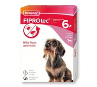 beaphar FIPROtec® Flea & Tick Spot-On for Dogs - S (2-10kg) - 6 pipettes