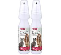 Beaphar - Flea Spray for Cats and Dogs - Kills Fleas Within 24 Hours - UK Authorised Veterinary Medicine - Pump action spray - 150 ml (Pack of 2)