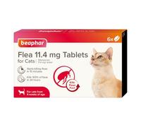 Beaphar - Flea Tablets for Cats and Kittens - 6 treatment pack - Rapid Knock Down of Fleas - STARTS TO KILL FLEAS IN 15 MINUTES - Kills 100% of Fleas within 24hrs - For Cats from 4 Weeks Old