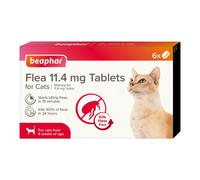 Beaphar - Flea Tablets for Cats & Kittens - 6 Treatment Pack - Rapid Knock Down of Fleas - Starts Killing Fleas in 15 Minutes, Kills 100% in 24hrs -