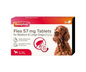 Beaphar - Flea Tablets for Medium/Large Dogs (11.1-57kg) - 3 treatment