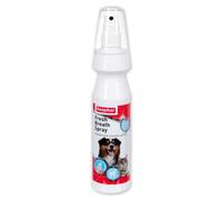 Beaphar - Fresh Breath Anti-Plaque Spray with Enzymes - Dental Care for Cats & Dogs - Helps Control Plaque & Tartar Build-Up - With Peppermint Oil to