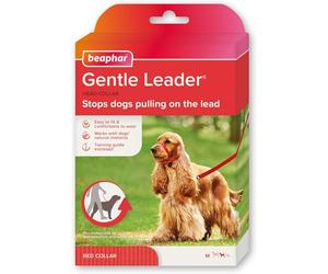 Beaphar | Gentle Leader | Head Collar for Medium Dogs | Stops Pulling On The Lead | Training Aid with Immediate Effect | Endorsed by Behaviourists | Red x 1 (Pack of 5)