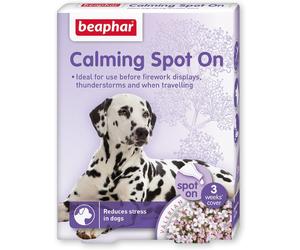 Beaphar - Herbal Calming Spot-On for Dogs - Contains Natural Herb Valerian - Pr