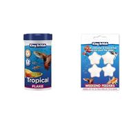 Beaphar |King British 1 x Tropical Fish Flake, 28g & 1 x Weekend Feeders 4 Pack Bundle | For Tropical & Other Aquarium Animals |Ideal for Leaving your Fish over Weekends