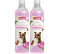 Beaphar - Long Coat Dog Shampoo 250ml - Enriched with Almond Oil & Aloe Vera - Detangling, Anti-Tangle Dog Shampoo - Mild & pH Neutral - For Long Haired Dogs, Shiny Coats & Knots & Tangles - Vegan