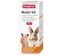 BEAPHAR - Multi-VIT, 12 vitamins for rabbits and rodents - Contains 11 vitamins + Vitamin C - Strengthens the immune system - Beneficial action on teeth & bones - Vitality & Wellness - 50 ml