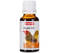 Beaphar - Multi-Vit for Birds - Promotes Rapid, Complete Moult While Preventing Feather Plucking - Contains 12 Different Vitamins - Easy-to-Use, Just Mix With Food - Suitable for Birds - 20ml