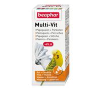 Beaphar ? Multi-Vit for Parrots & Parakeets ? Promotes Rapid, Complete Moult & Prevents Feather Plucking ? Contains 12 Vitamins ? Easy-to-Use, Mix
