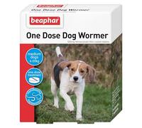 Beaphar - One Dose Worming Tablets - For Medium Dogs Weighing 6kg to 20kg - Kills Roundworms and Tapeworms - Veterinary medicine - 2 tablet pack