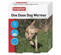 Beaphar One Dose Wormer for Large Dogs 4 Tablets (Pack of 2, Total 8 Tablets)