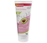 beaphar Organic Cat & Kitten Shampoo Enriched with Avocado Oil and Rose Extract from Organic Cultivation, 200 ml, White